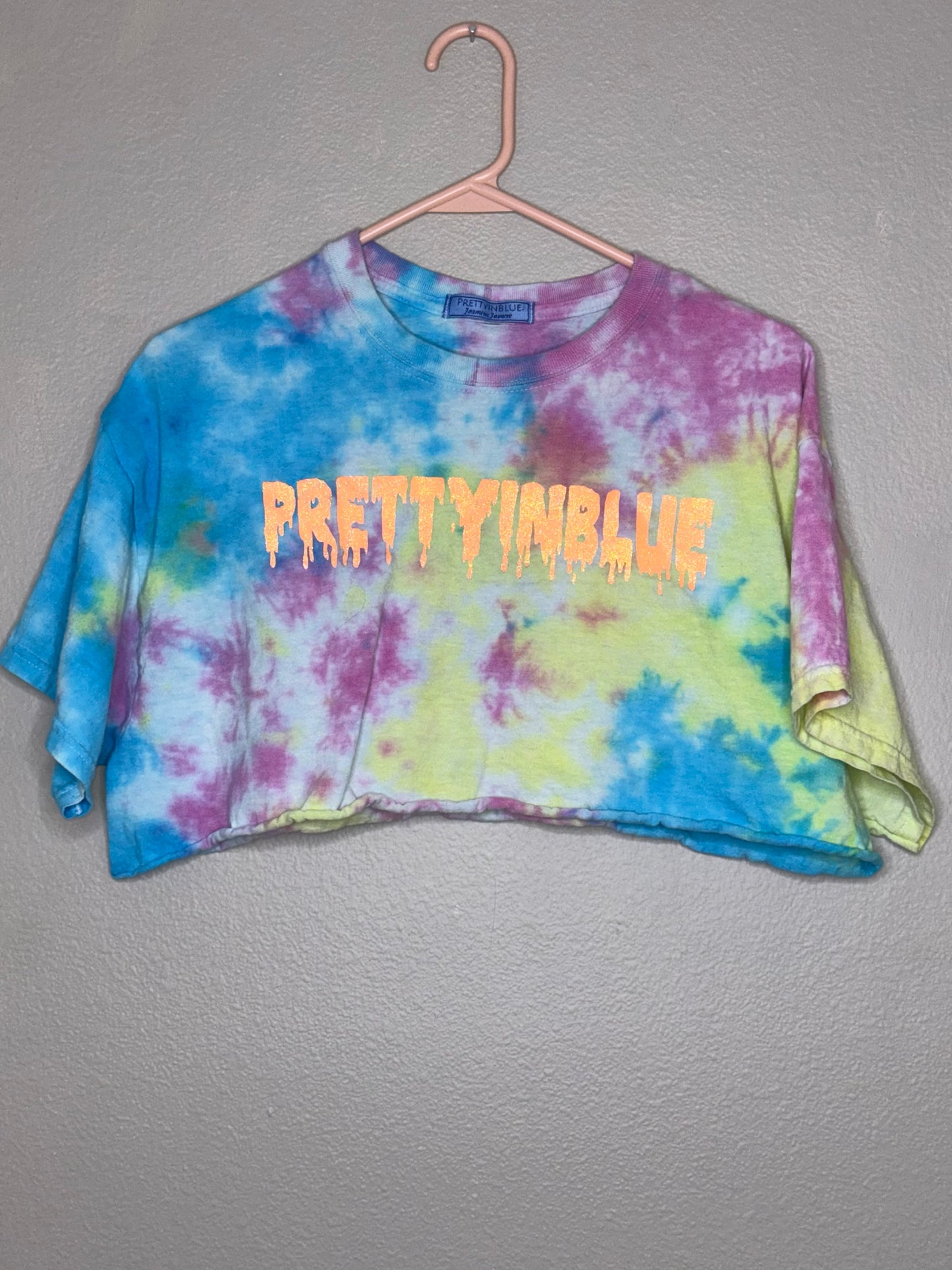 Pretty In Blue Cropped Tee (XS)