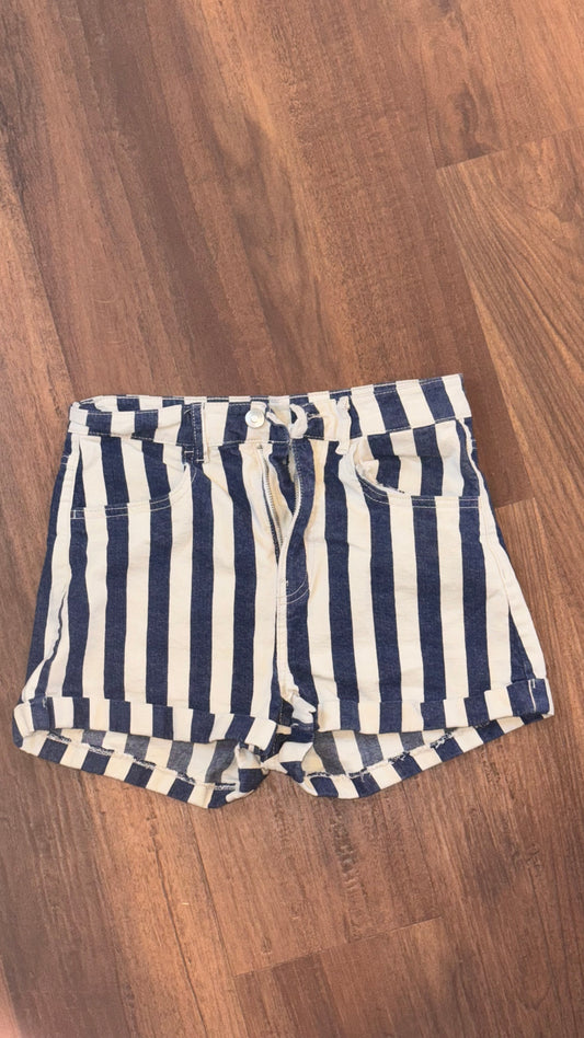 Retro blue white stripe shorts (8)