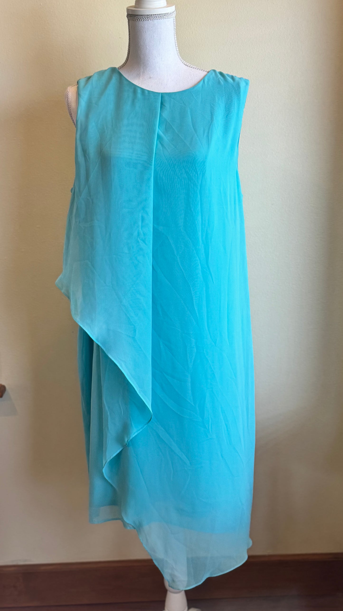 Teal chiffon dress (16)