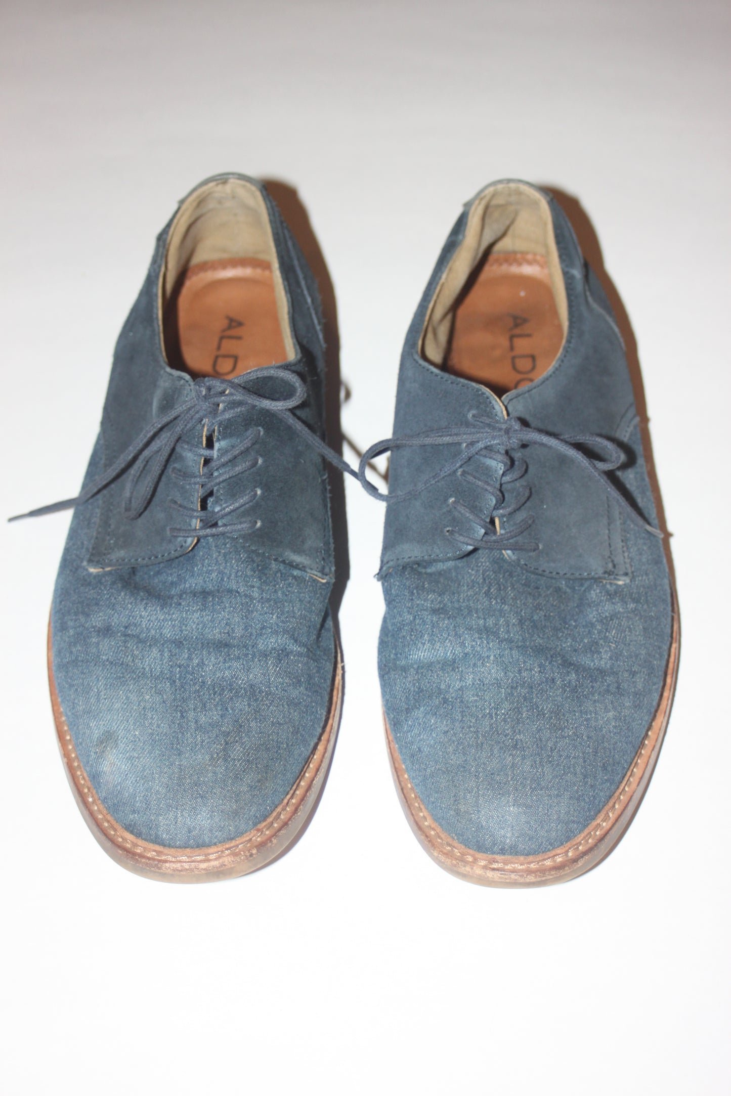 Men's Aldo Blue Denim Suede Shoes (10)