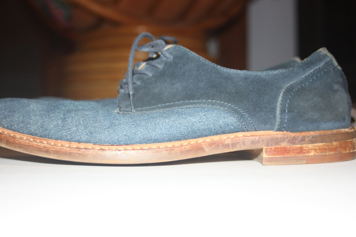 Men's Aldo Blue Denim Suede Shoes (10)