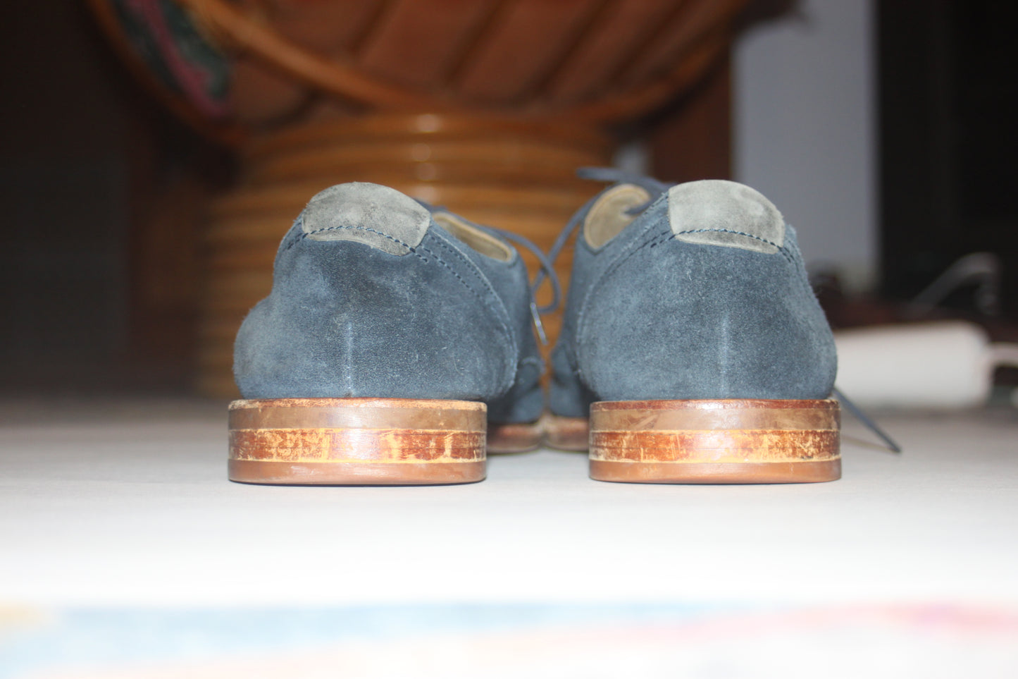 Men's Aldo Blue Denim Suede Shoes (10)