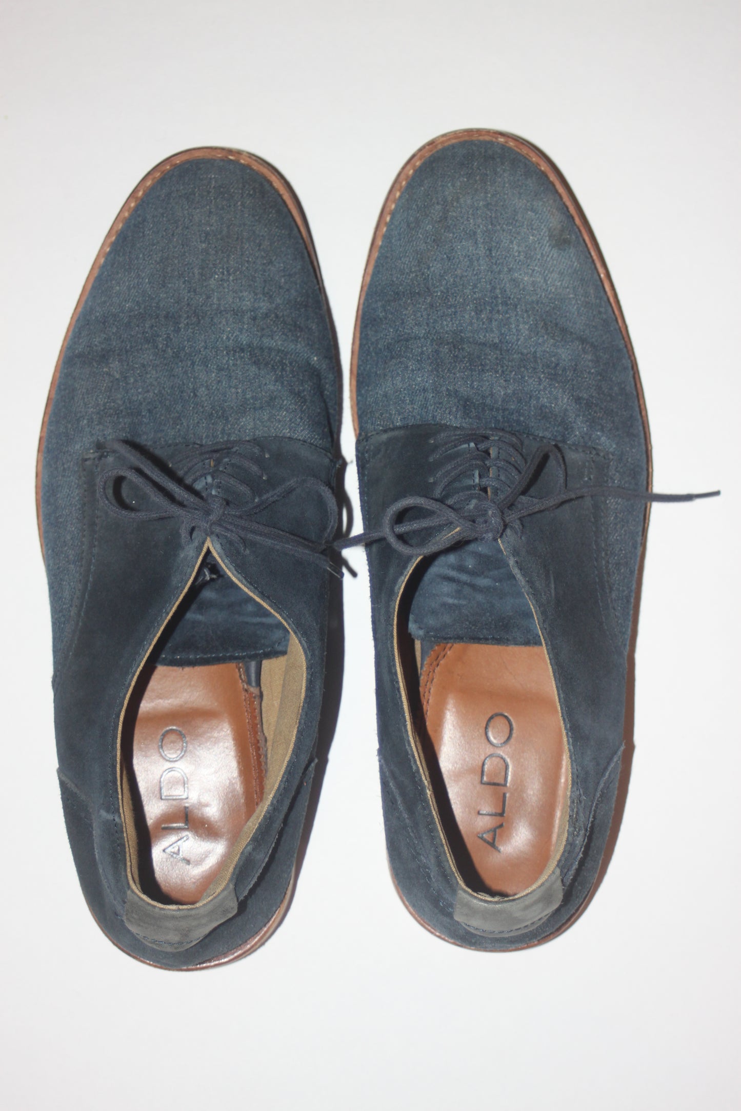 Men's Aldo Blue Denim Suede Shoes (10)